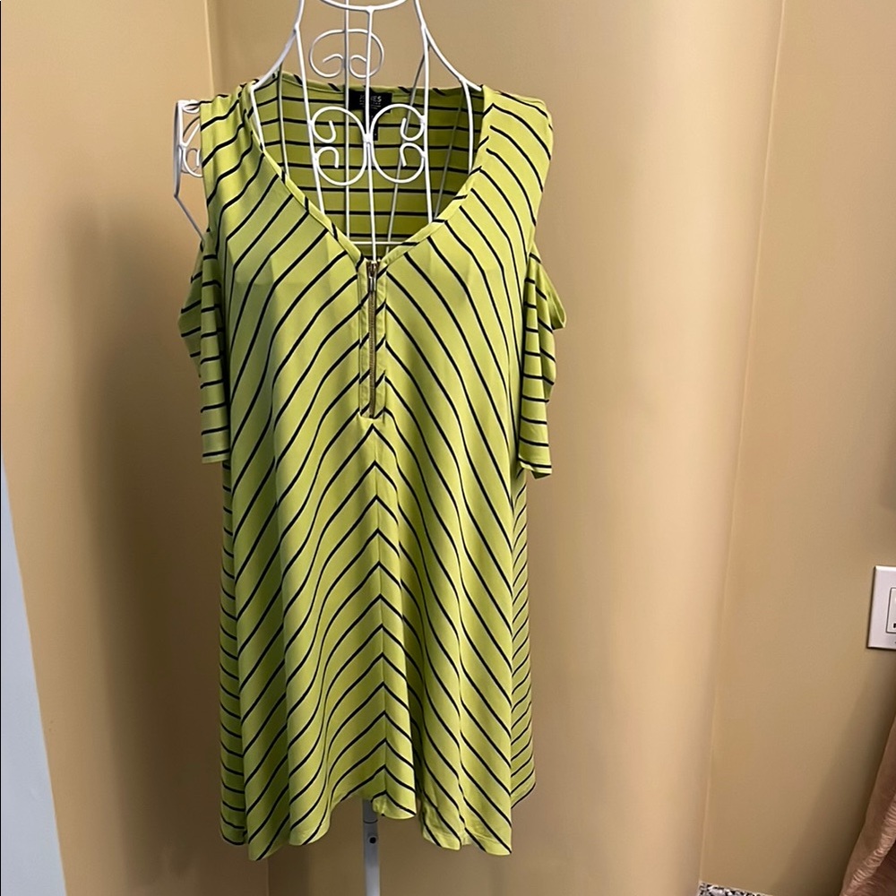 Striped Cold Shoulder Top